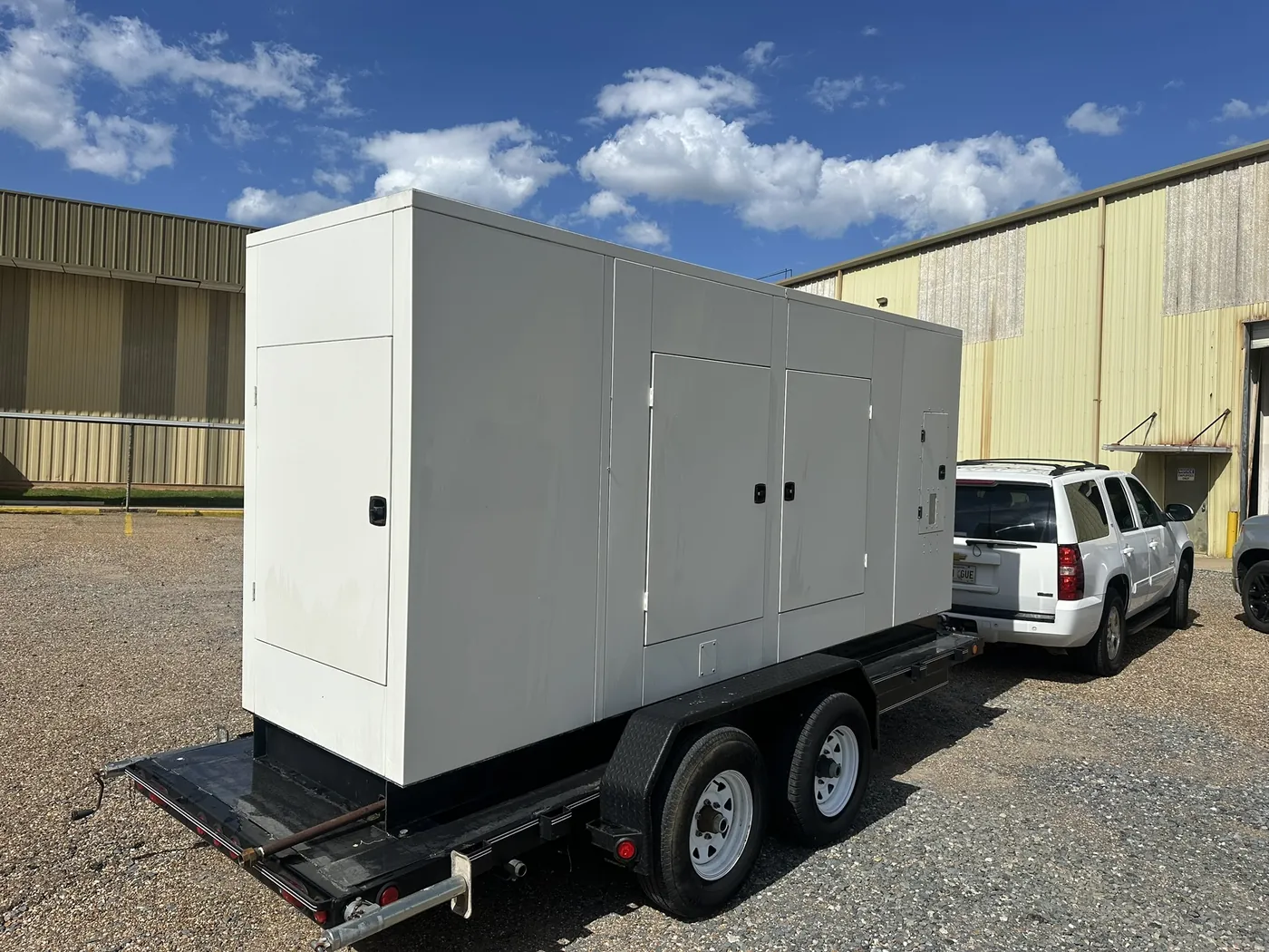 Generator on its trailer