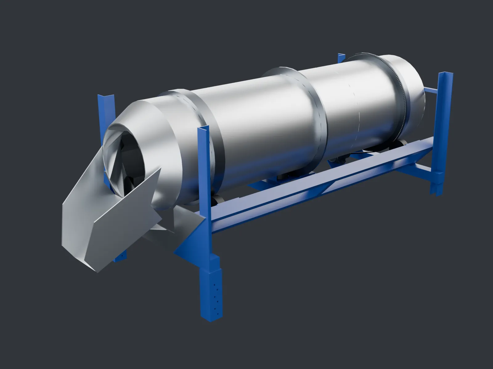 Continuous coating drum for biocarbon pellets
