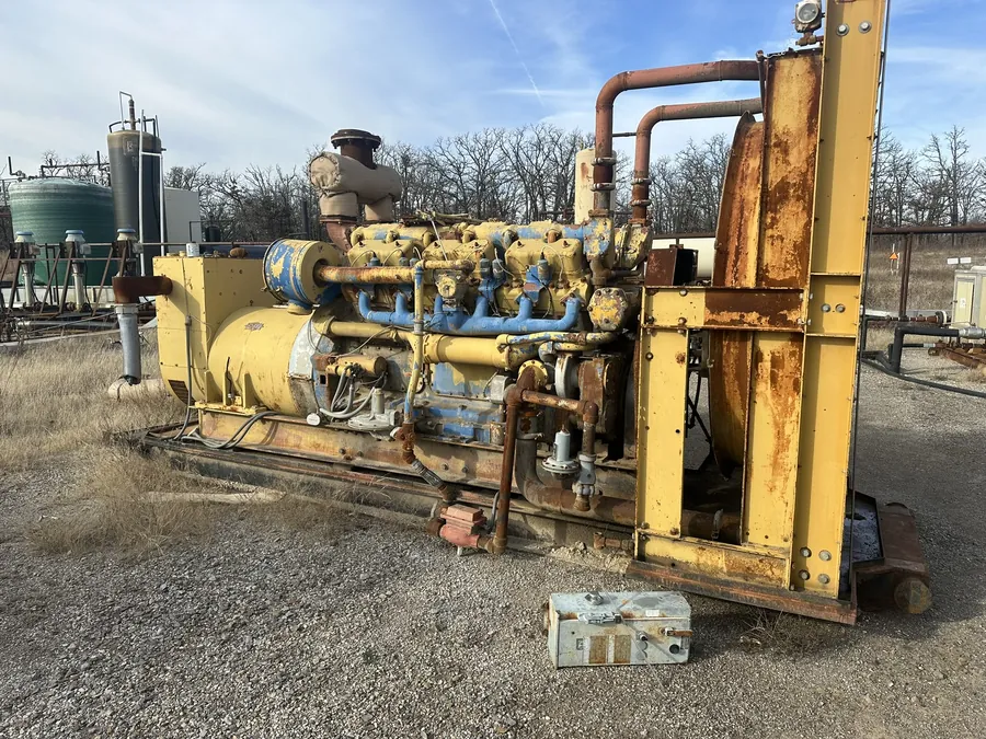 A Caterpillar G398 natural gas engine ready to move.
