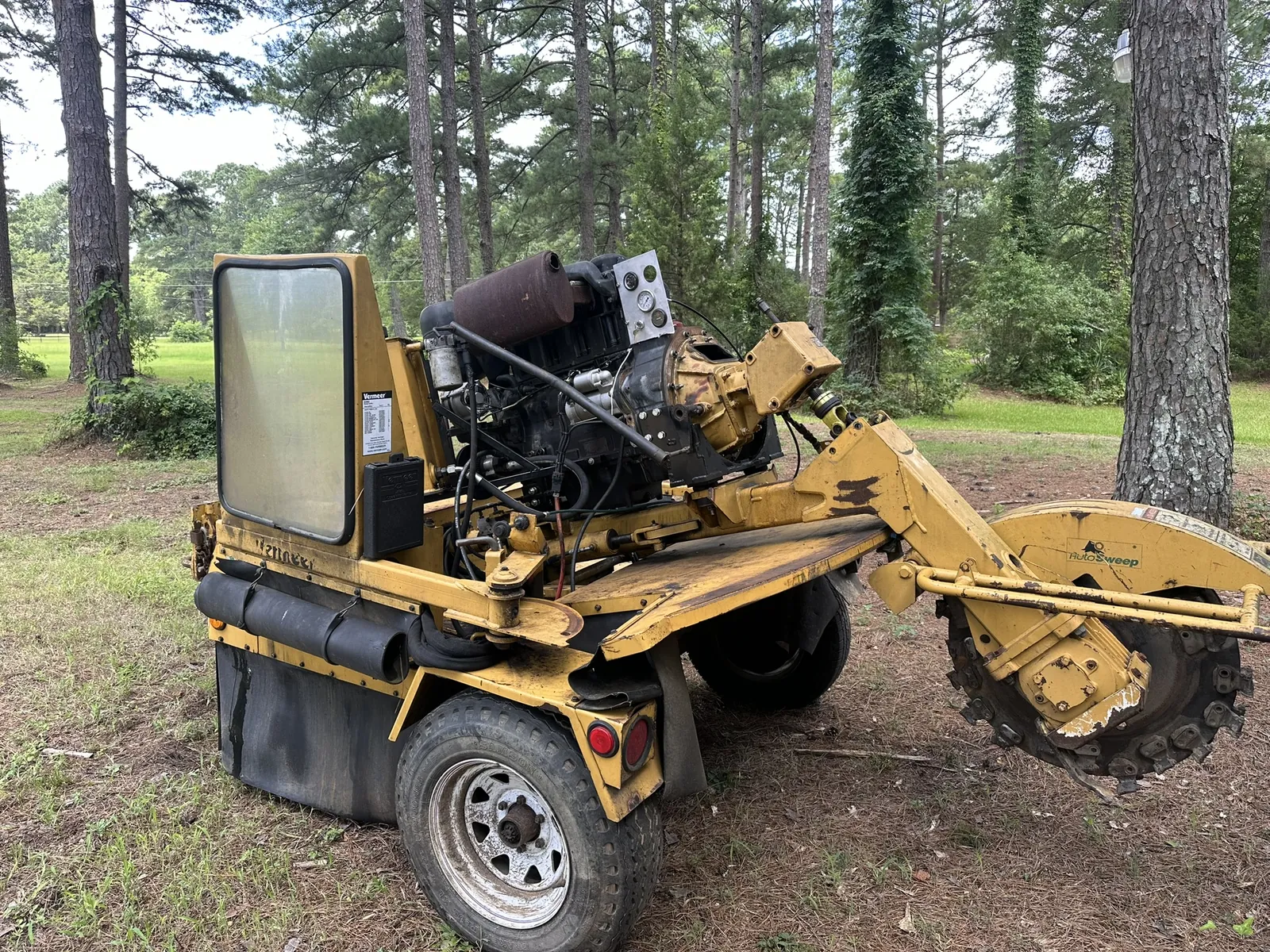 Repowering a stump grinder with a larger Deutz engine
